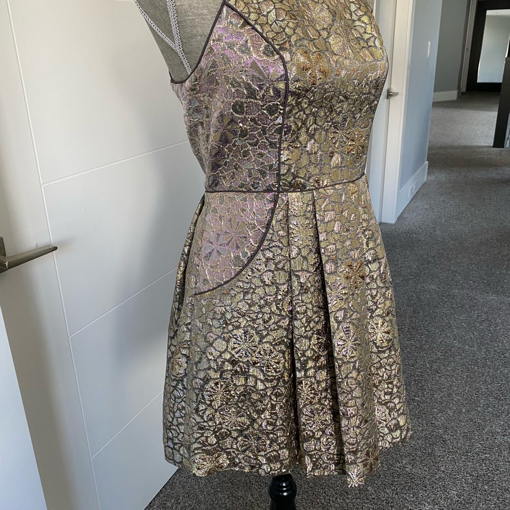 Metallic Halter Dress by Copperative - Picture 3 of 8